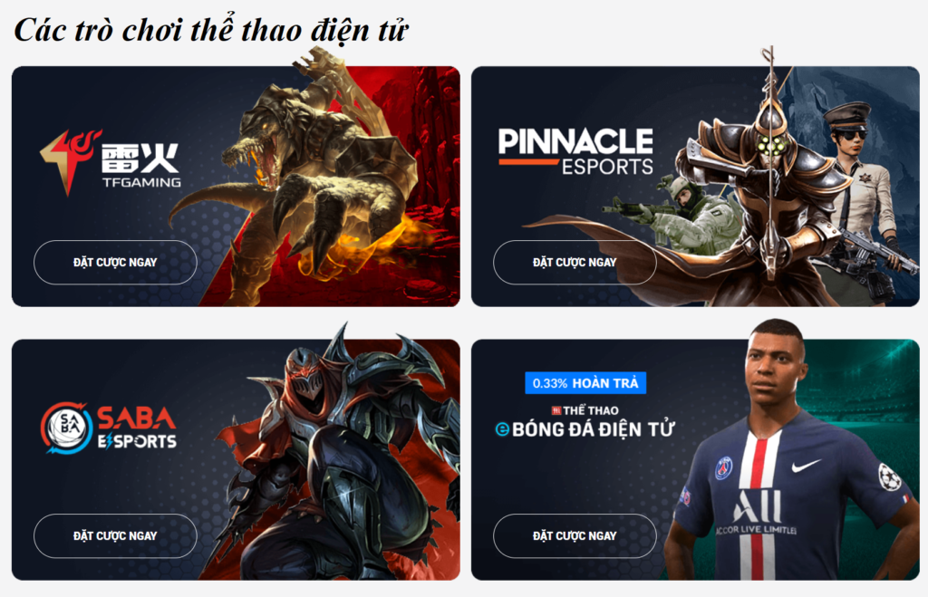 Các tựa gamea Esports phổ biến nhất hiện nay